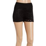 Black Crochet Shorts